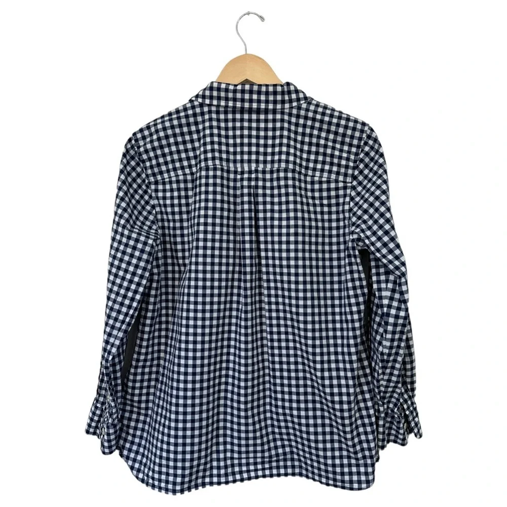 Talbots Women's Check Plaid Gingham Button Down Shirt Long Sleeve Size 1X - Picture 8 of 13